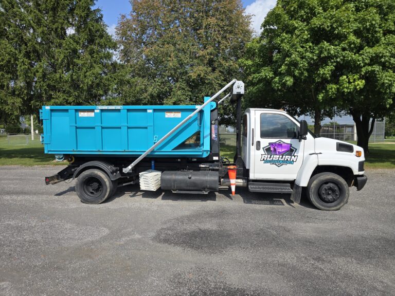 dumpster truck in chatham with 10 yard dumpster